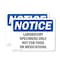 Signmission Laboratory Specimens Only Not For Food Or, 5 in W x Rectangle, Vinyl Decal OS-2PACK-NS-D-35-L-13937 - alternate 1